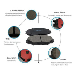 QCT Factory Direct New Auto Parts Chinese Car Brake System Ceramic Rear Disc Brake Pads for BYD TANG EV DENZA X QR221