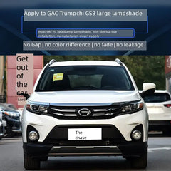 For GAC Trumpchi GS3 2017-2020 Headlight Lens Cover Car Headlamp Shell Clear Auto Replacement Front Light Lens Cover