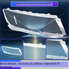 For GAC Trumpchi GS3 2017-2020 Headlight Lens Cover Car Headlamp Shell Clear Auto Replacement Front Light Lens Cover